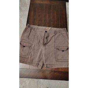 The Foundry Shorts Mens 48 Beige Cargo Cotton Belted Outdoor